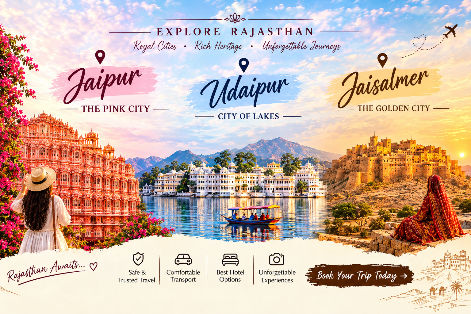 Jaipur, Udaipur & Jaisalmer